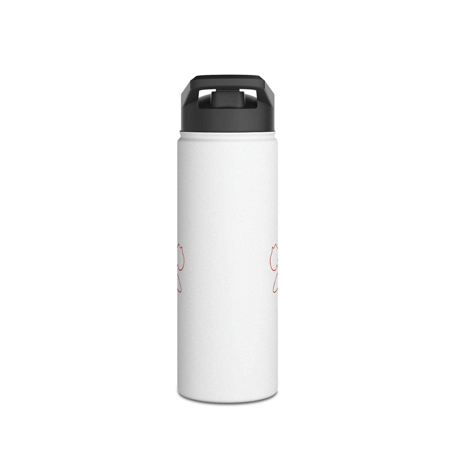 Dancing Red Thread Women Stainless Steel Water Bottle, Standard Lid