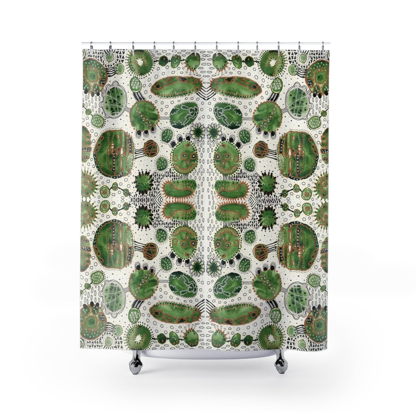Shower Curtain - Green Bliss Bubbles