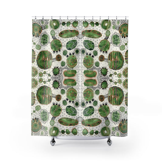 Shower Curtain - Green Bliss Bubbles