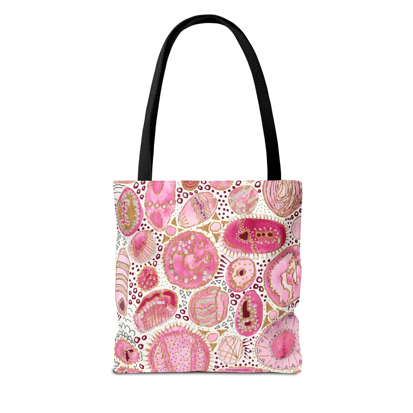 "Bliss Bubbles in Pink" Printed Tote Bag