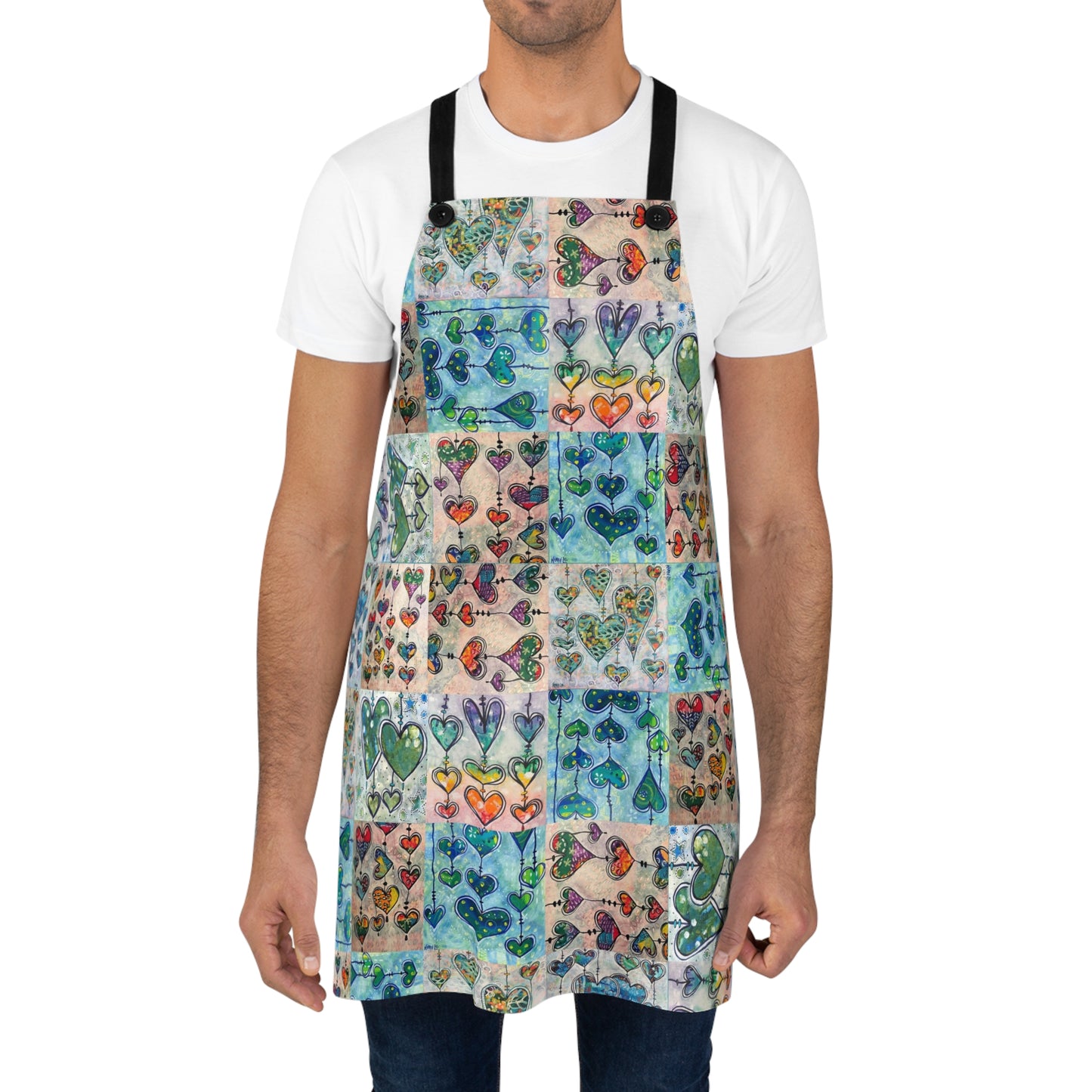 Apron: "Patchwork Whimsical Hearts"