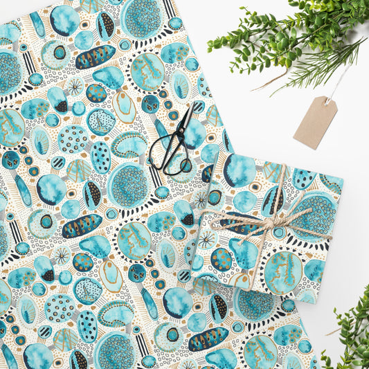 Wrapping Paper - :Aqua Bliss Bubbles"