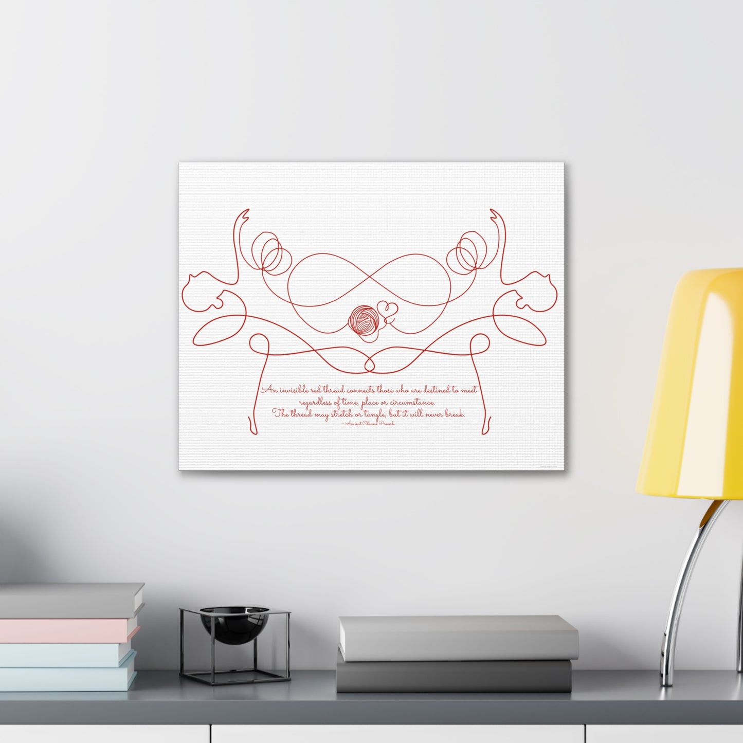 Red Thread Dancing Women Canvas, Gallery Wrap