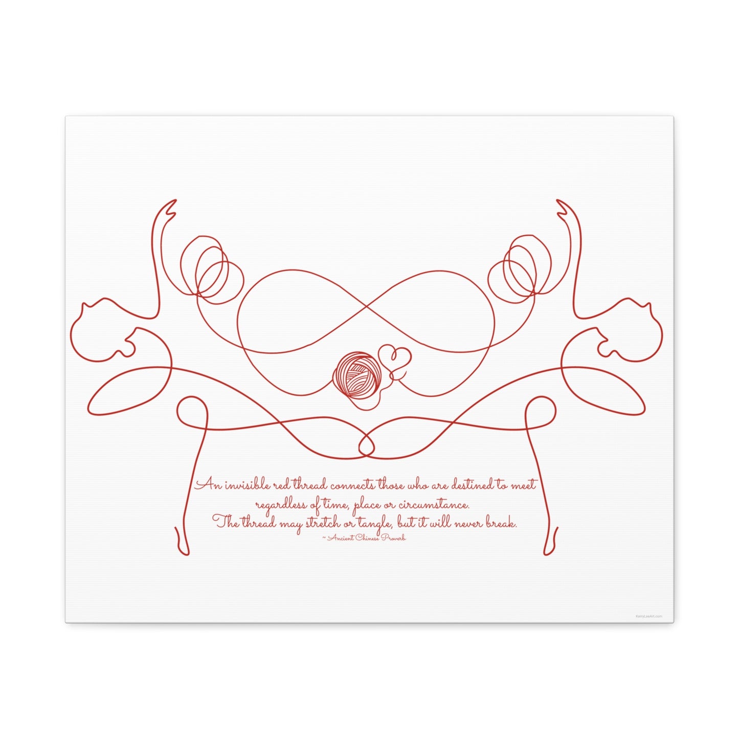 Red Thread Dancing Women Canvas, Gallery Wrap