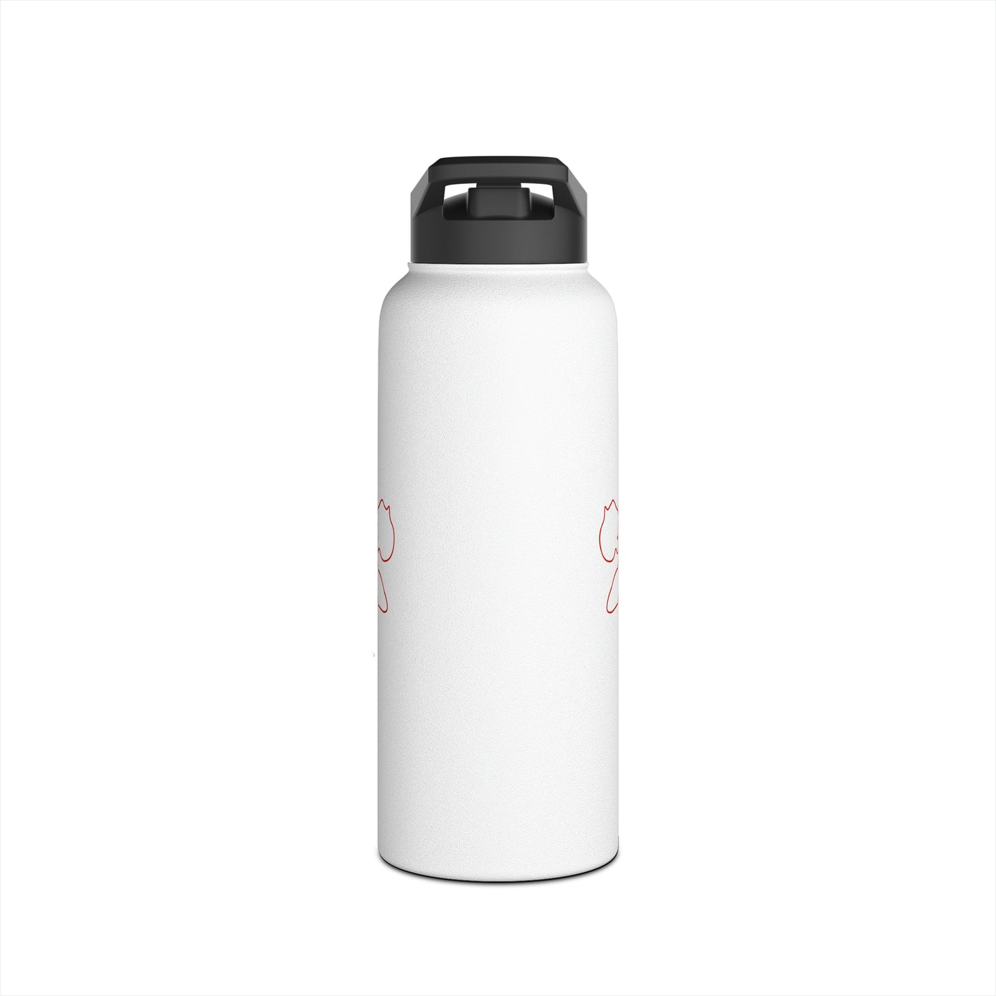 Dancing Red Thread Women Stainless Steel Water Bottle, Standard Lid