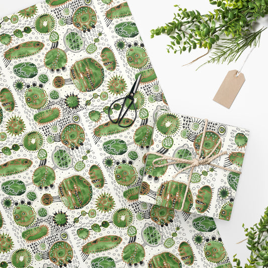 Wrapping Paper - "Green Bliss Bubbles"