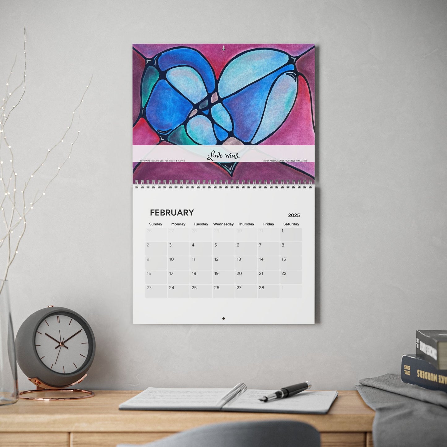2025 "Reflections" Kerry Lee Art Wall Calendar