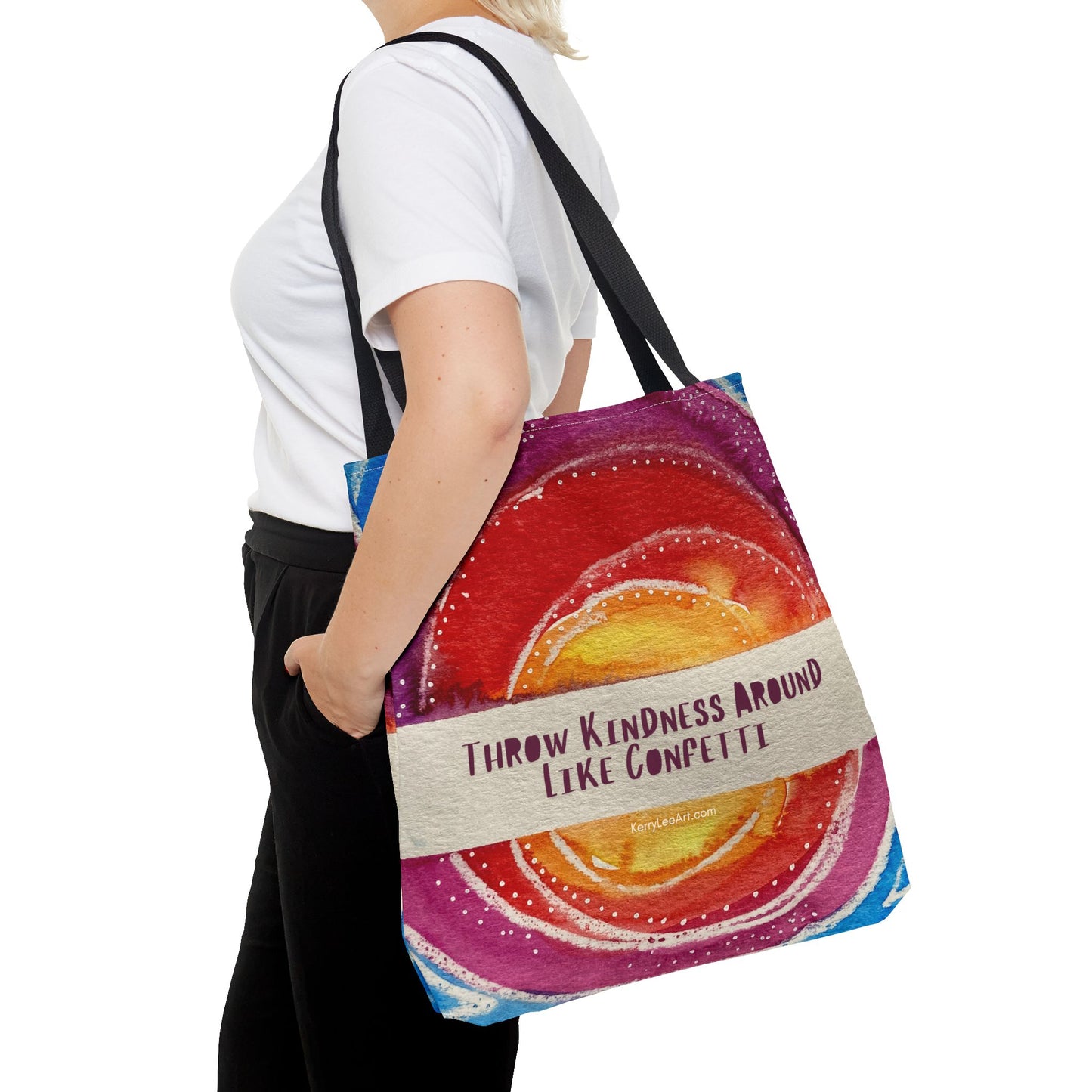 Kindness Tote Bag - 'Throw Kindness Around Like Confetti' Design by Artist Kerry Lee