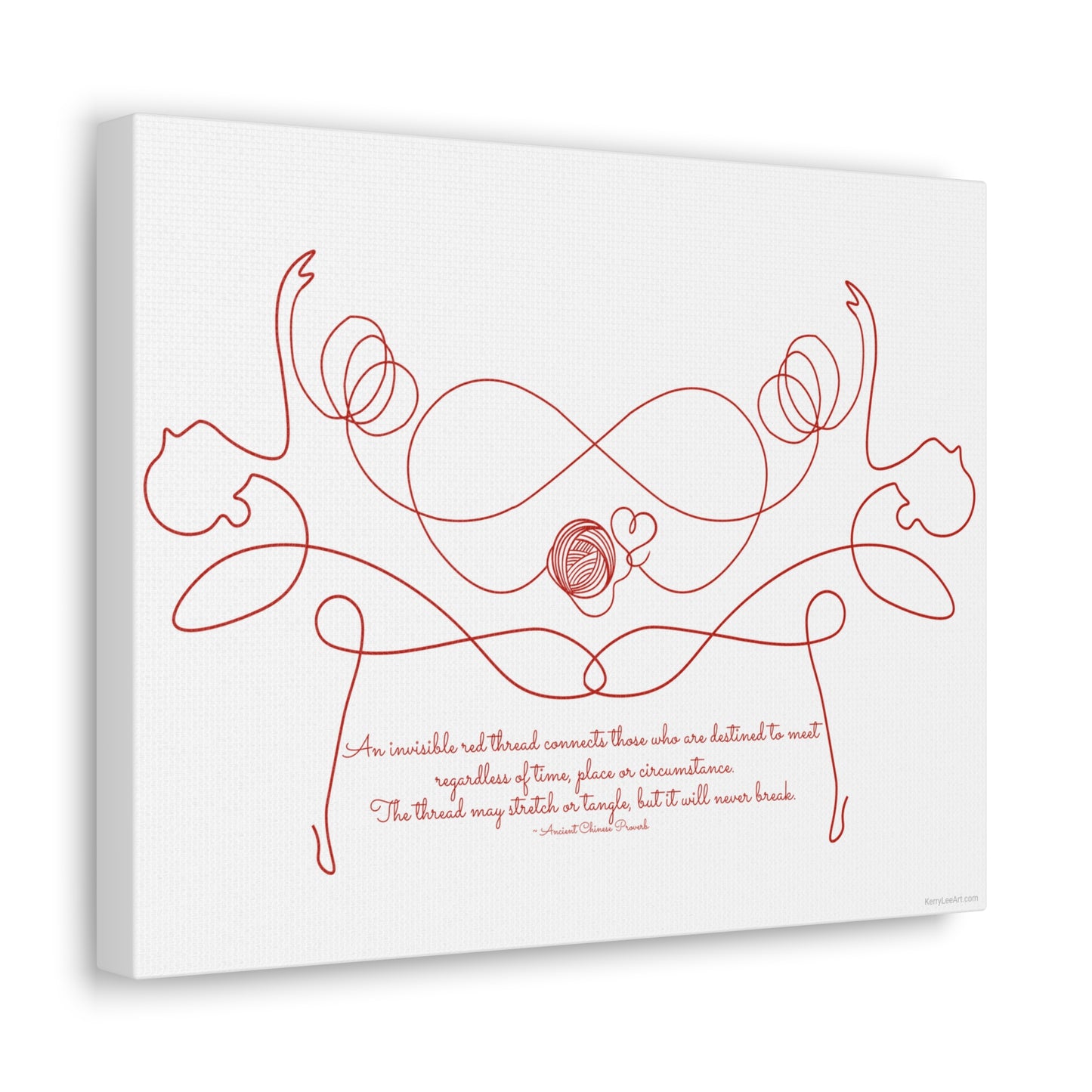 Red Thread Dancing Women Canvas, Gallery Wrap