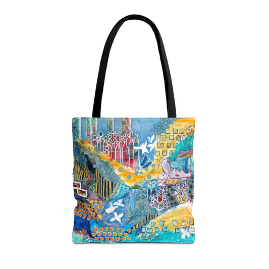 "Sun Sea Sky" Printed Tote Bag