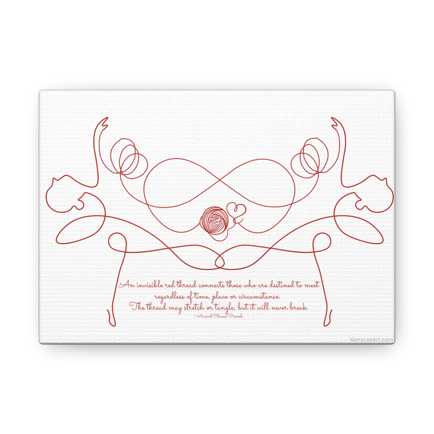 Red Thread Dancing Women Canvas, Gallery Wrap