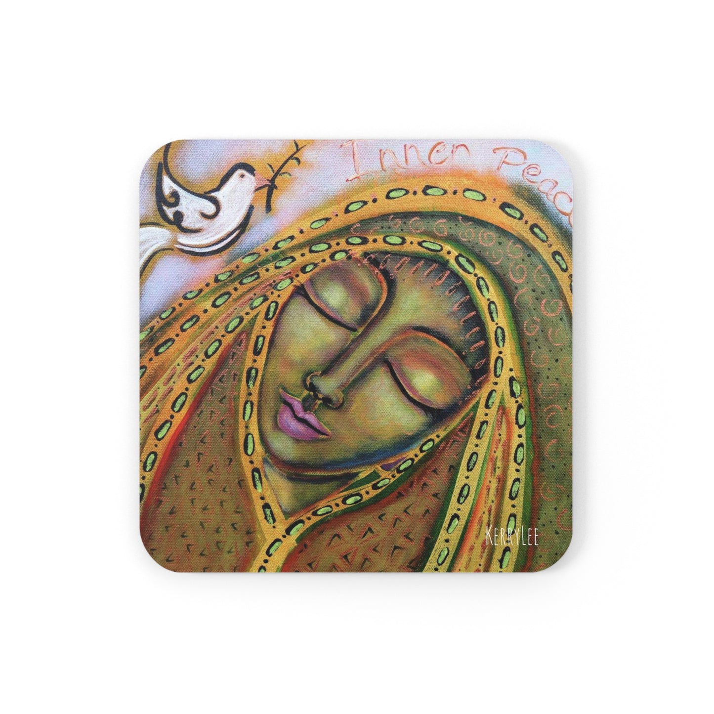 "Inner Peace" - Corkwood Coaster Set