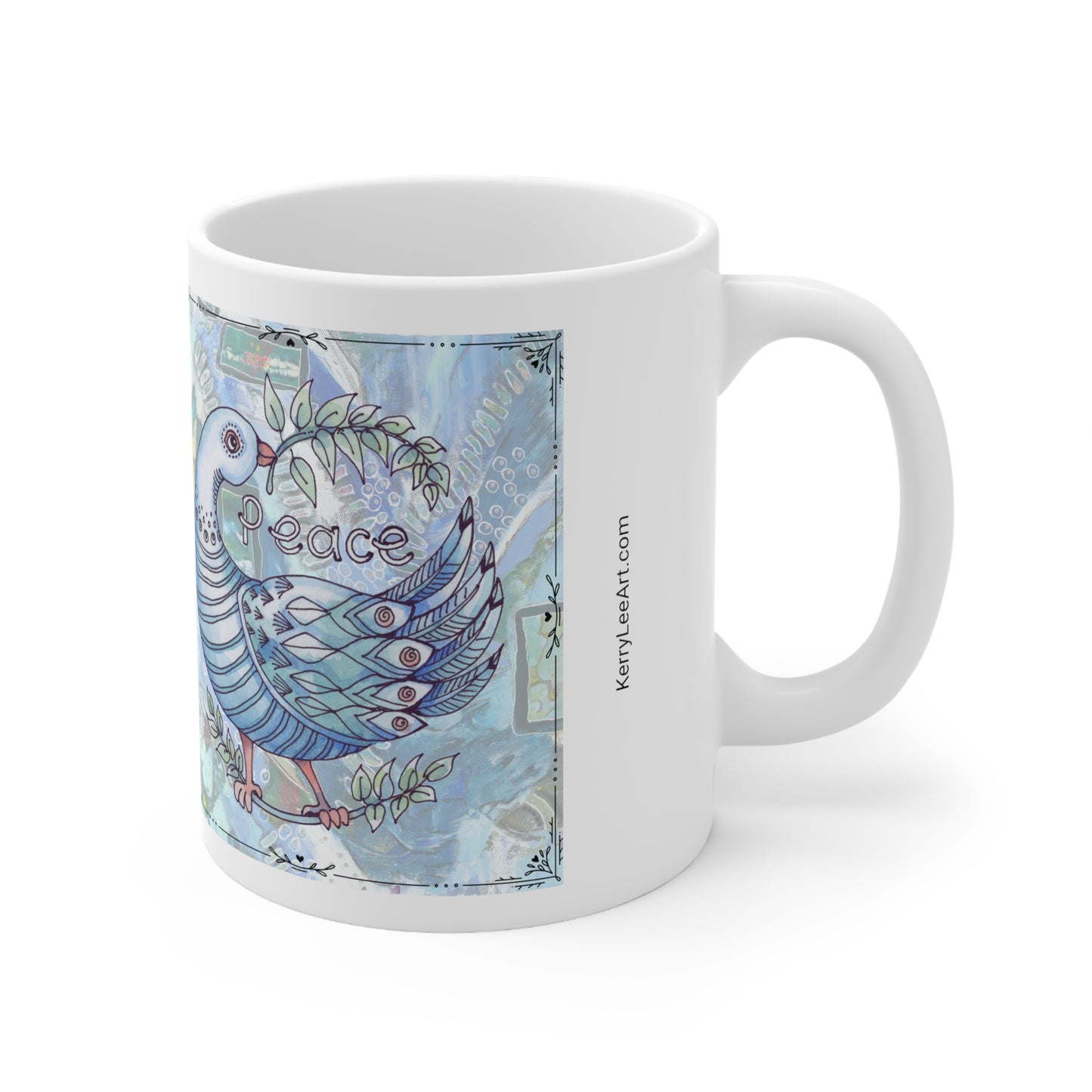 "Peace Dove" Artistic Ceramic Mug 11oz