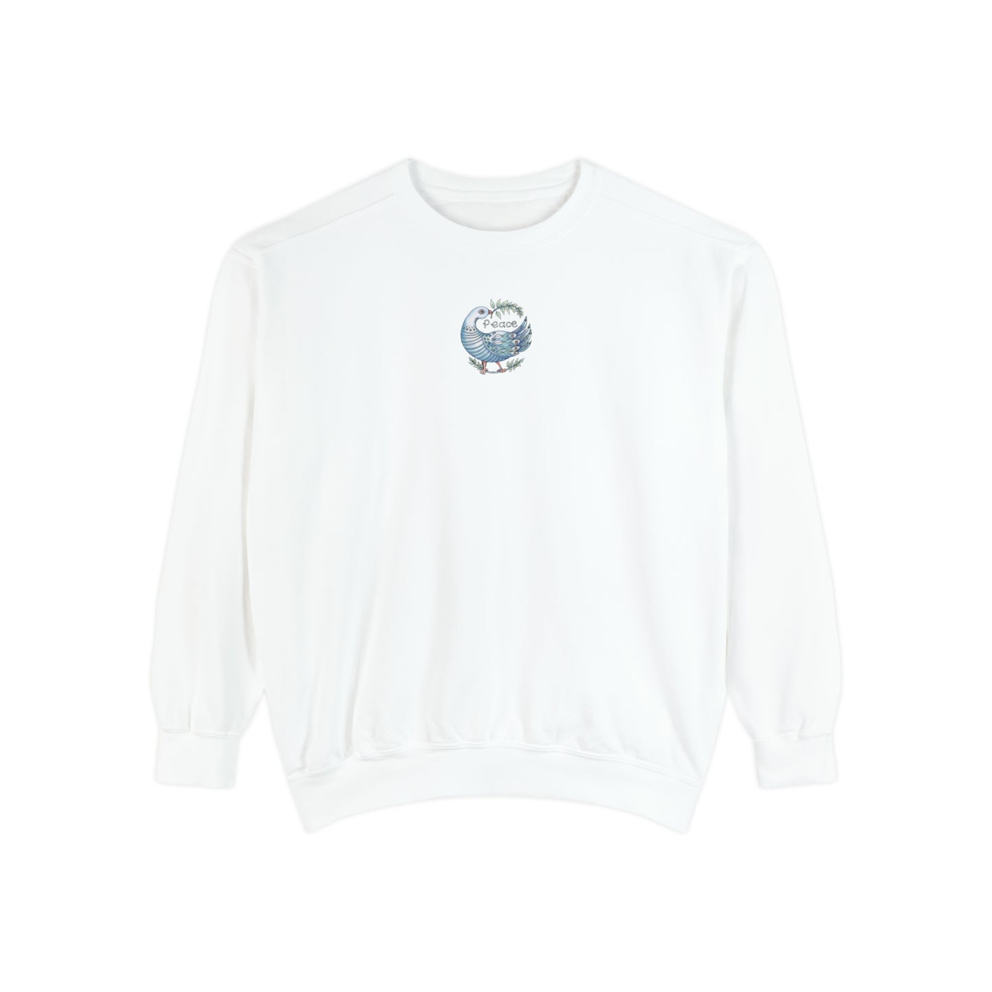 "Peace Dove" Garment-Dyed Sweatshirt