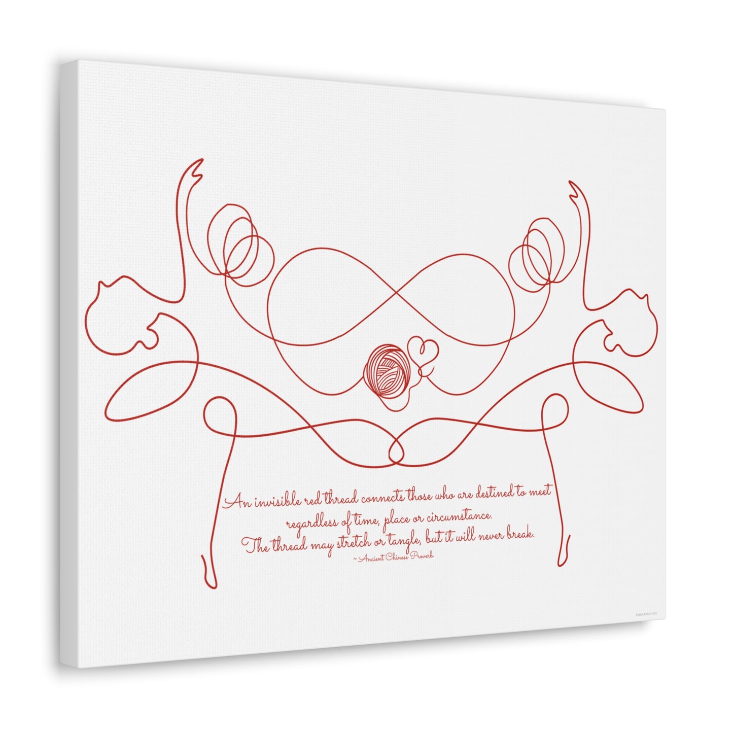 Red Thread Dancing Women Canvas, Gallery Wrap