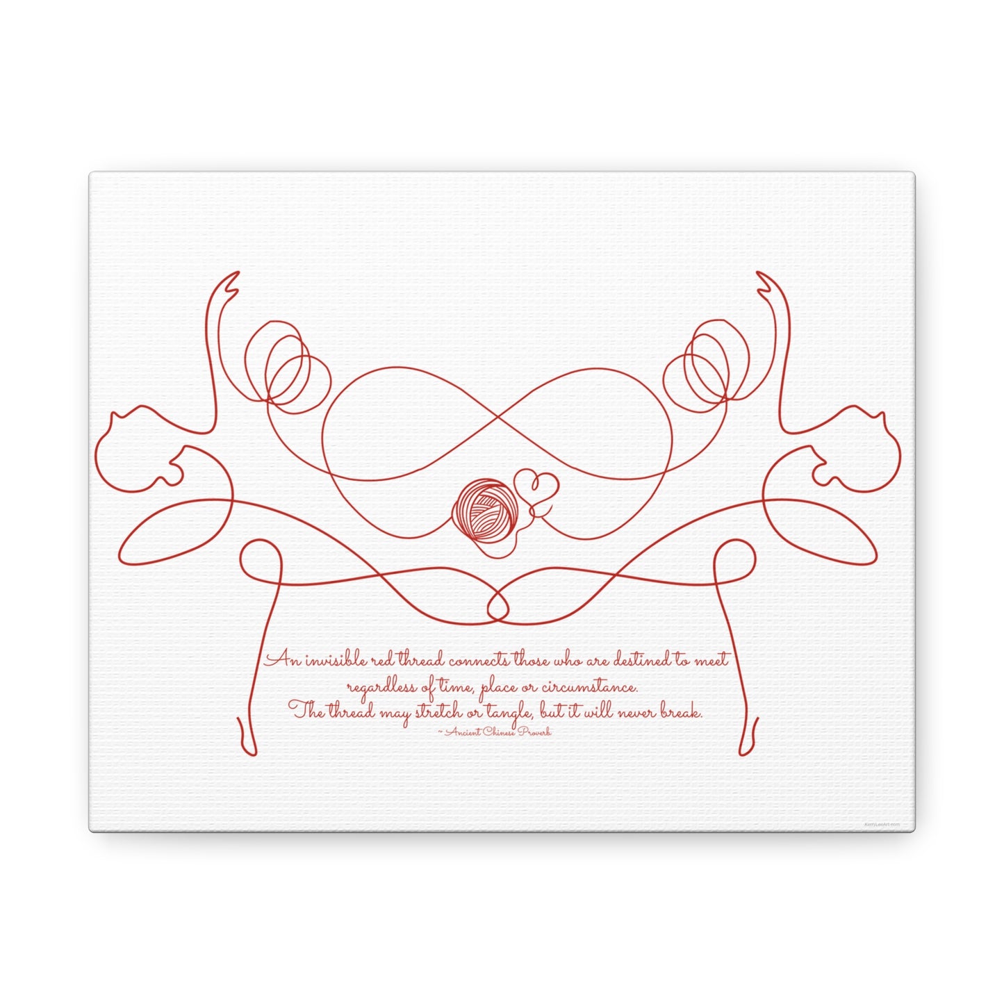 Red Thread Dancing Women Canvas, Gallery Wrap