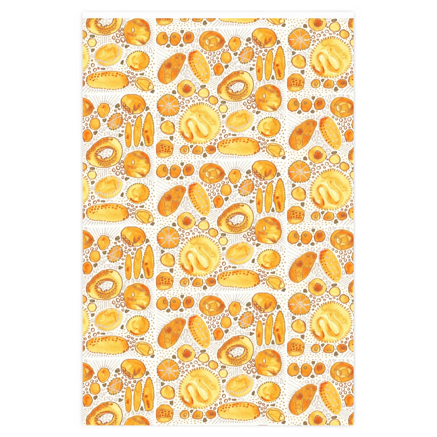 Wrapping Paper - "Yellow Bliss Bubbles"