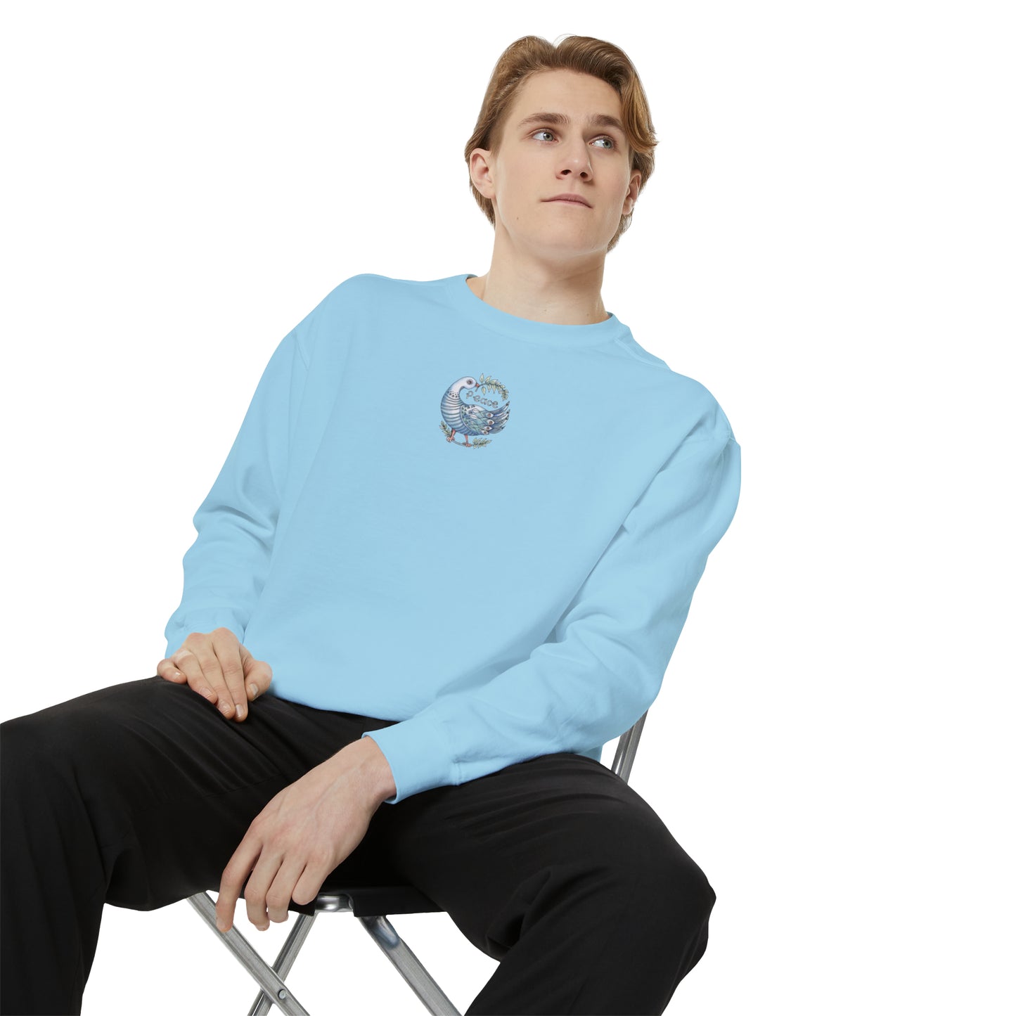 "Peace Dove" Garment-Dyed Sweatshirt
