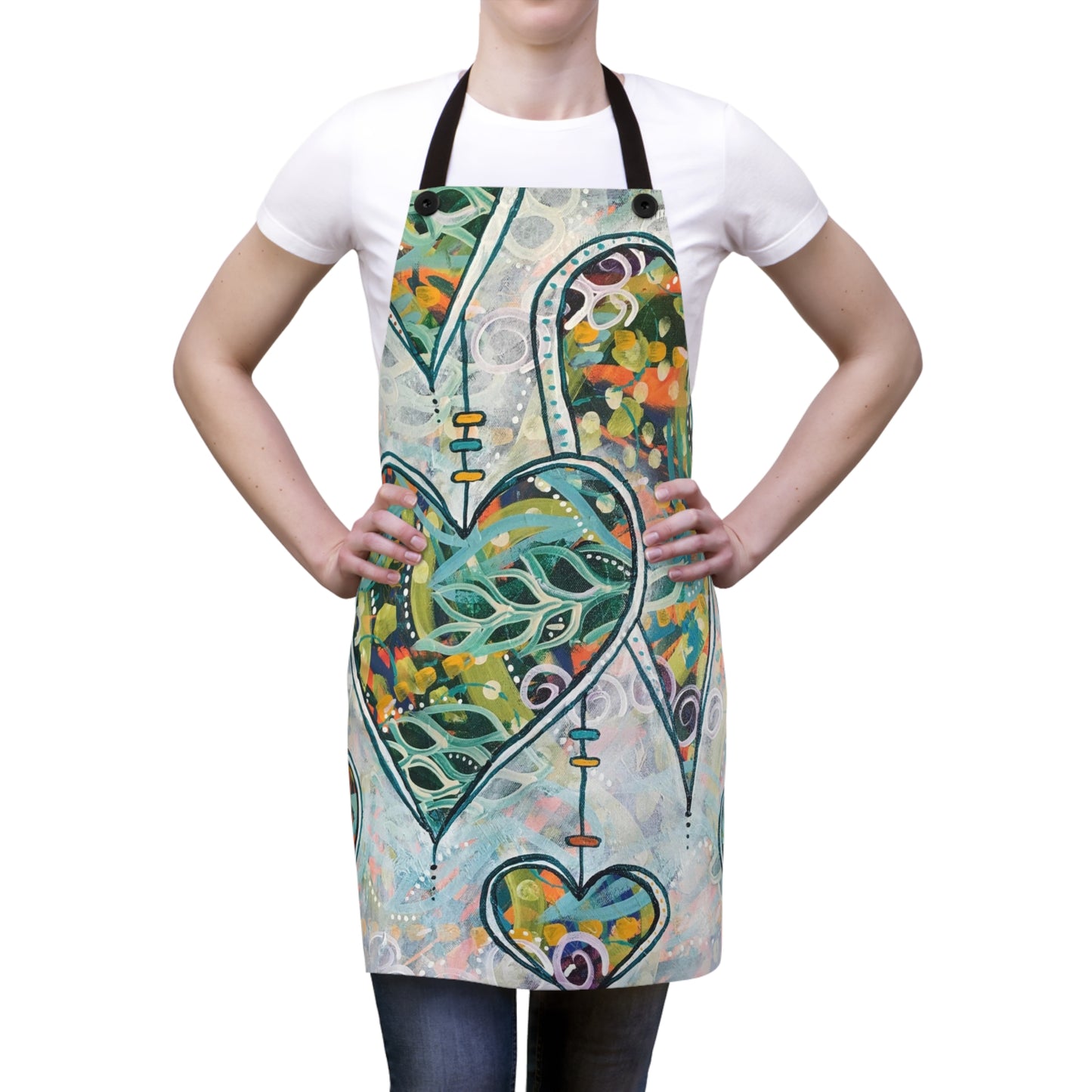 Apron: "Botanical Whimsy Hearts"
