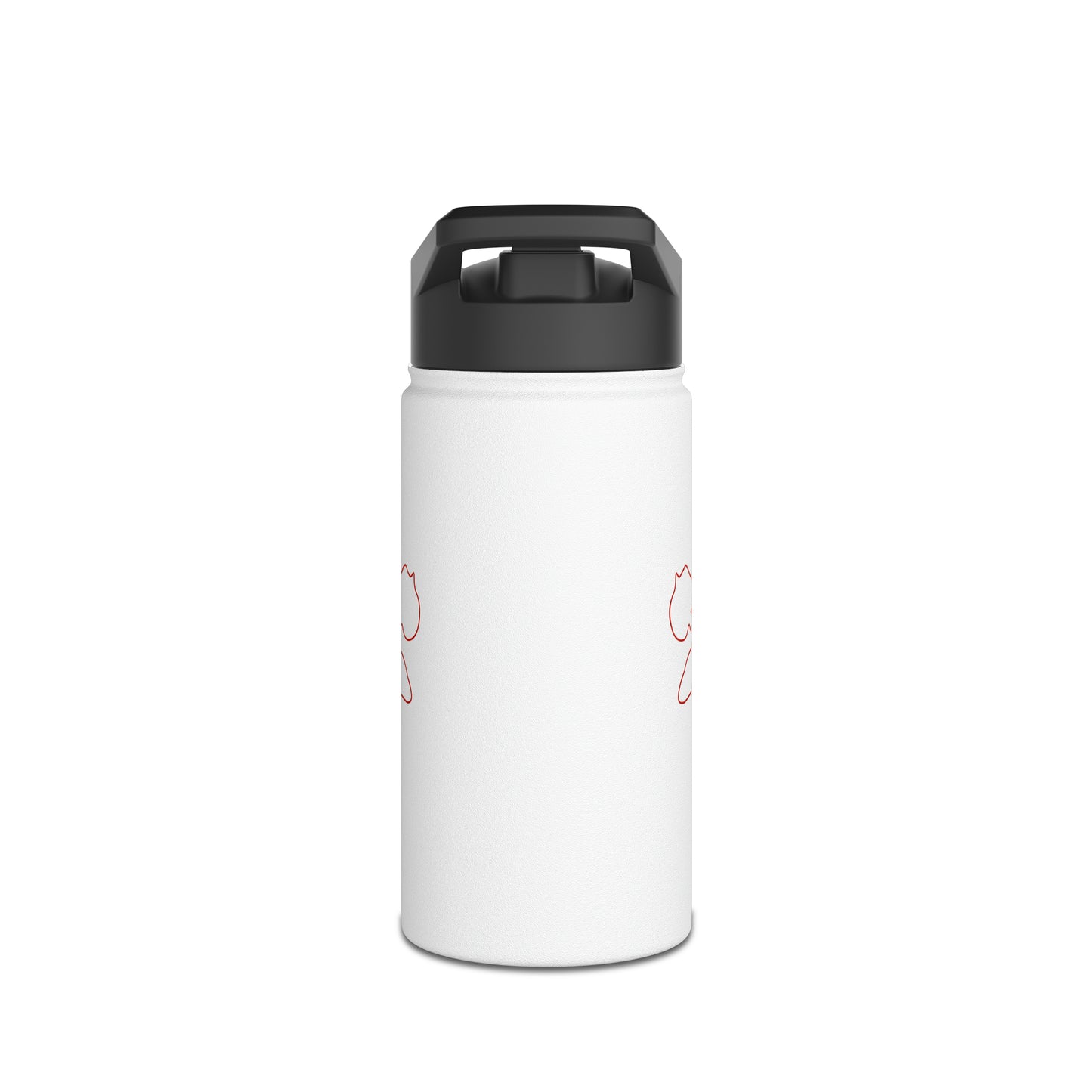 Dancing Red Thread Women Stainless Steel Water Bottle, Standard Lid