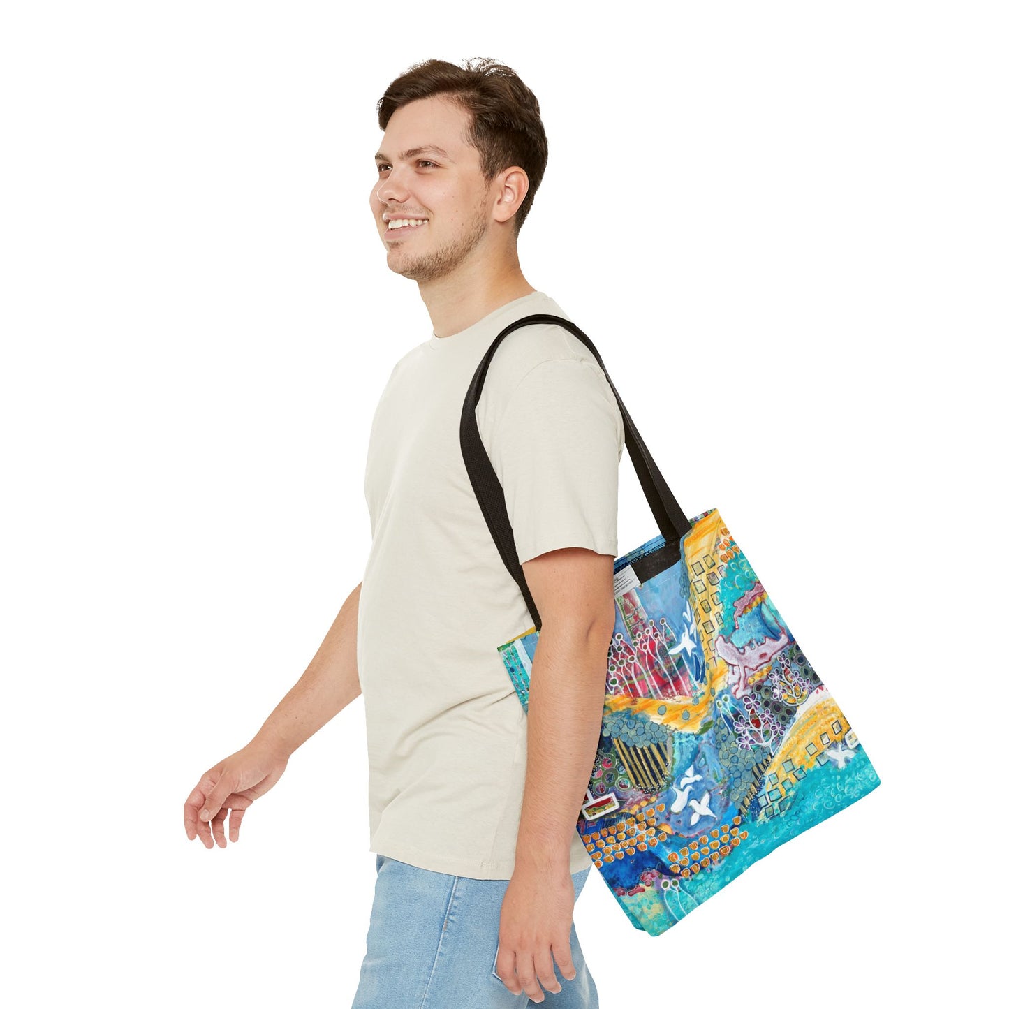 "Sun Sea Sky" Printed Tote Bag