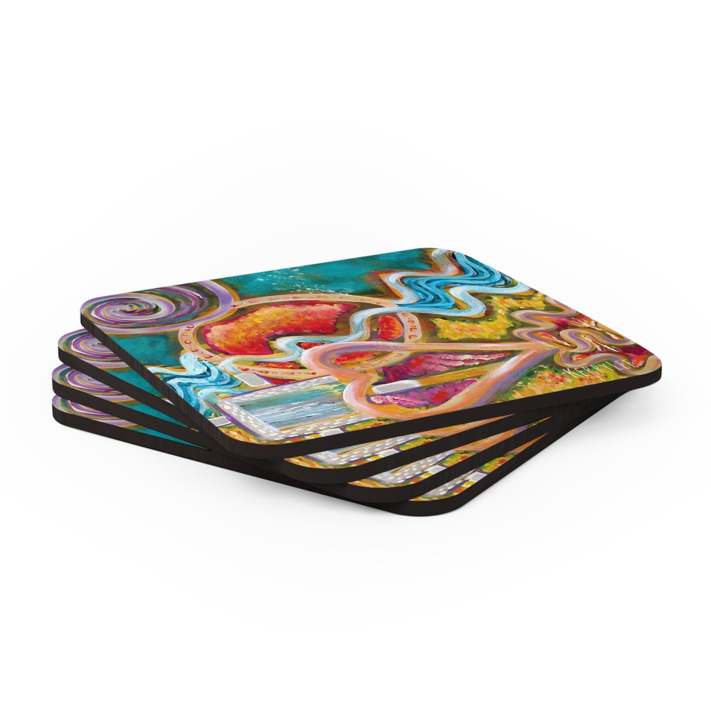 Cosmic Vibes - Corkwood Coaster Set