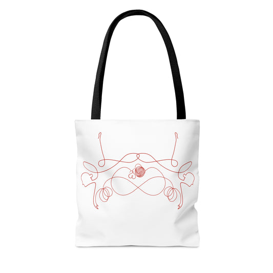Red Thread Dancing Ladies Printed Tote Bag