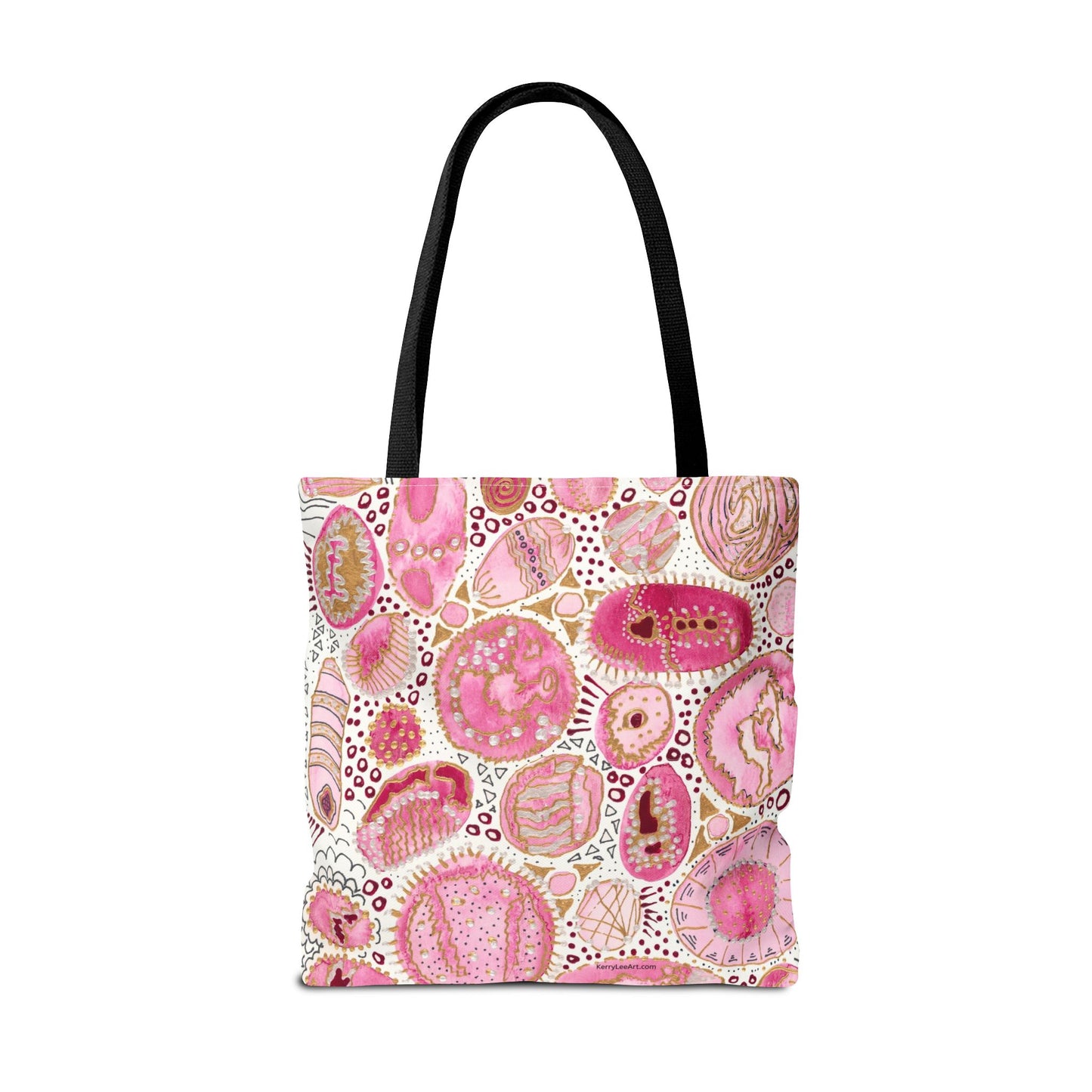 "Bliss Bubbles in Pink" Printed Tote Bag