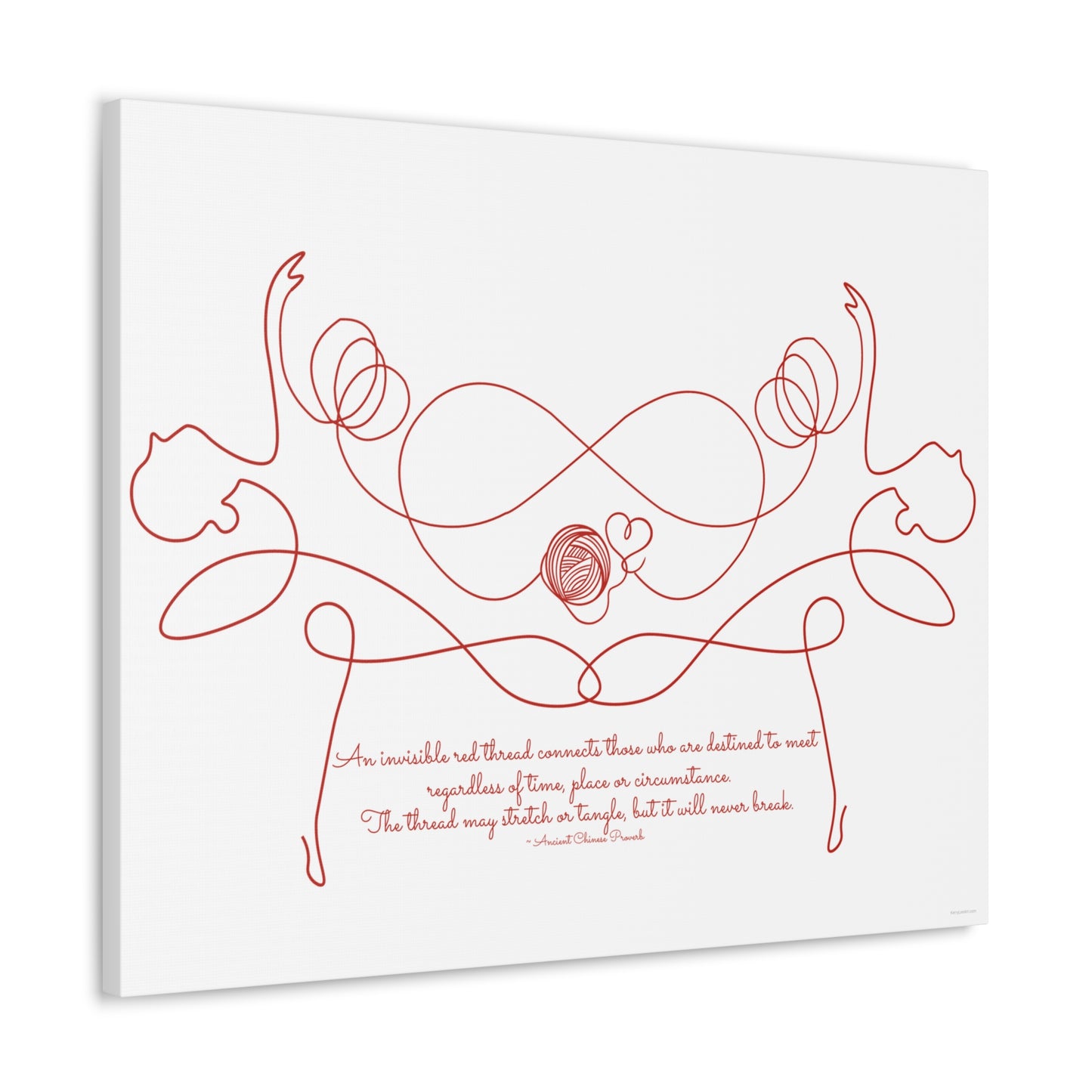Red Thread Dancing Women Canvas, Gallery Wrap