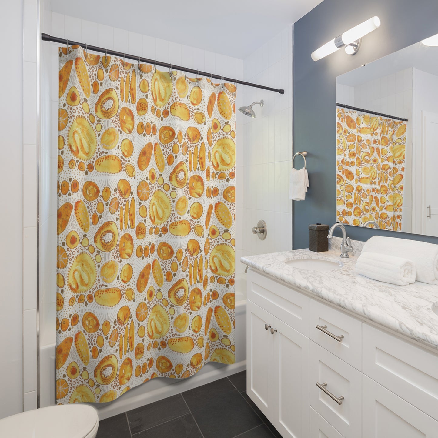 Shower Curtain - Yellow Bliss Bubbles