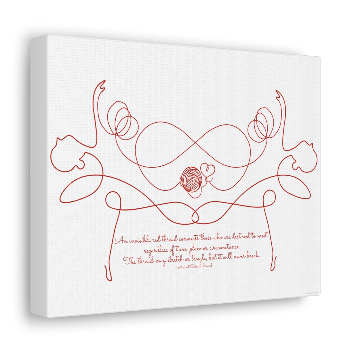 Red Thread Dancing Women Canvas, Gallery Wrap