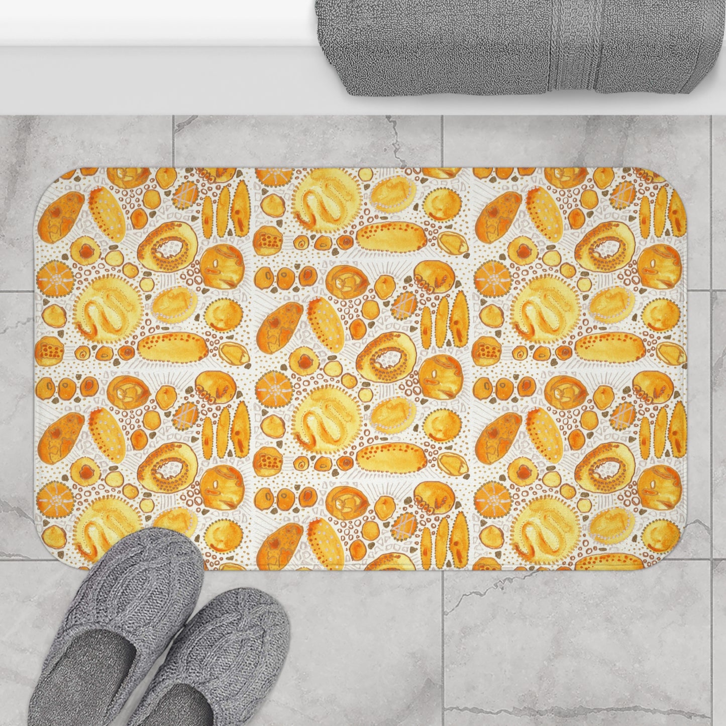 Bath Mat: Yellow Bliss Bubbles