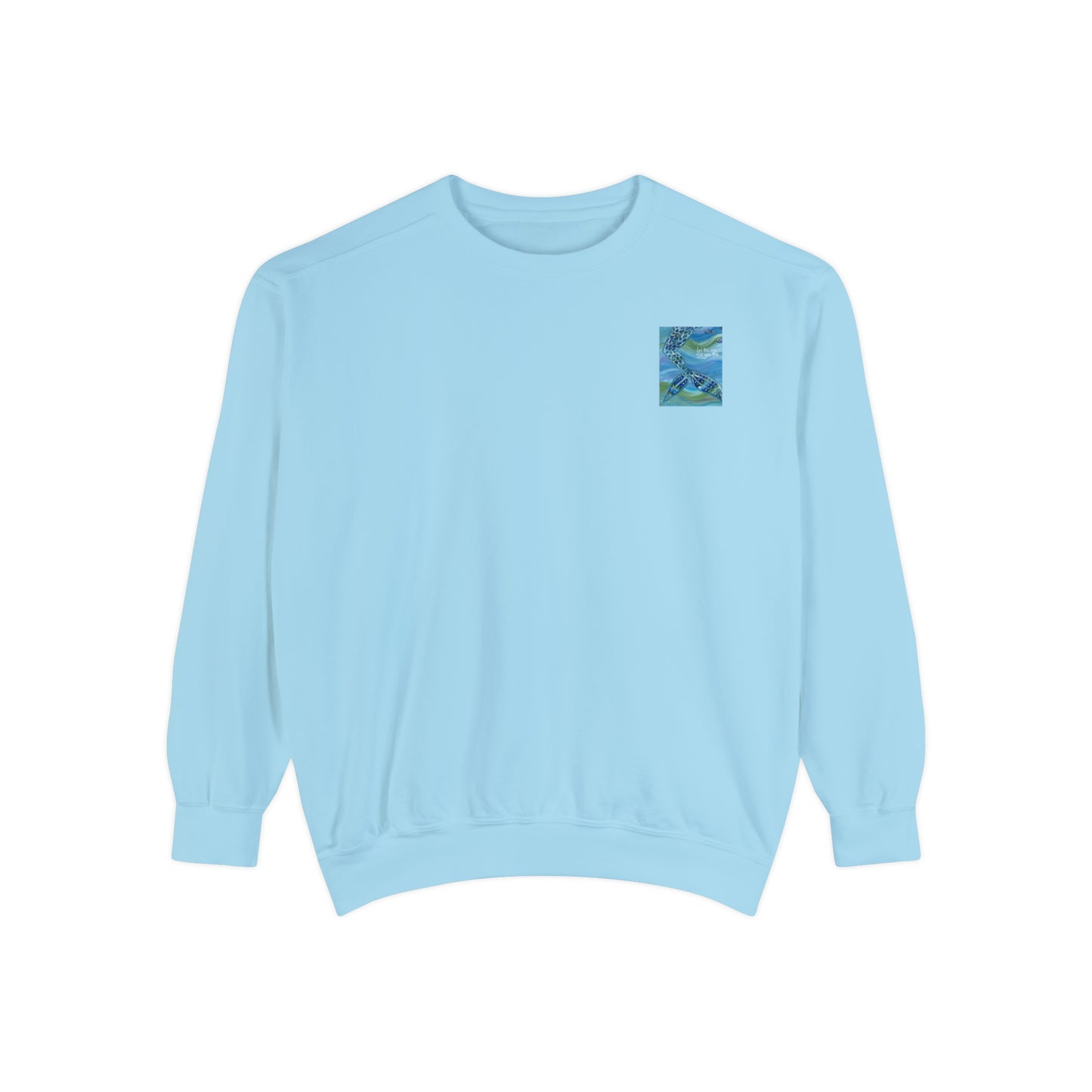 "Let the Sea Set You Free" Mermaid Garment-Dyed Sweatshirt