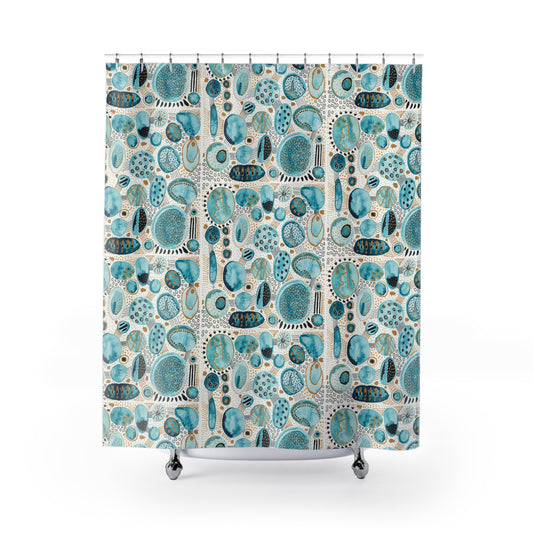 Shower Curtain - Aqua Bliss Bubbles
