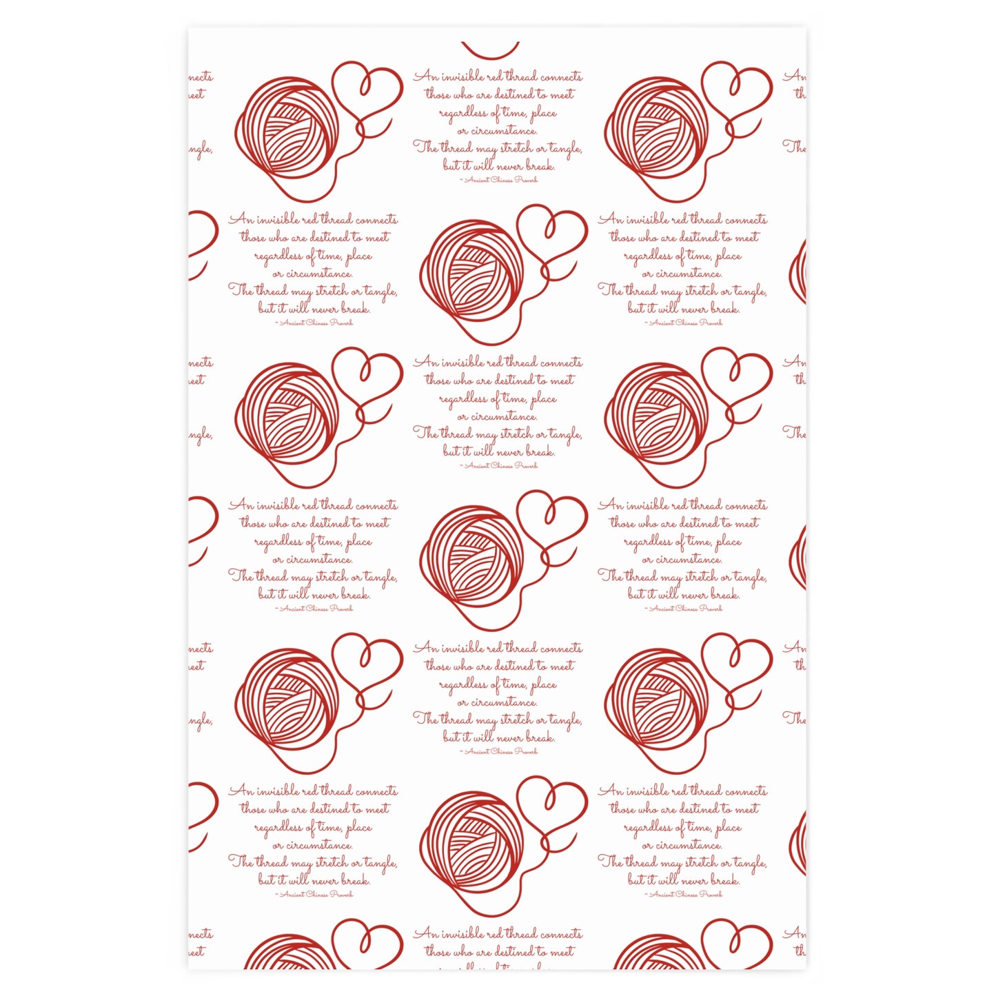 Wrapping Paper - Red Thread