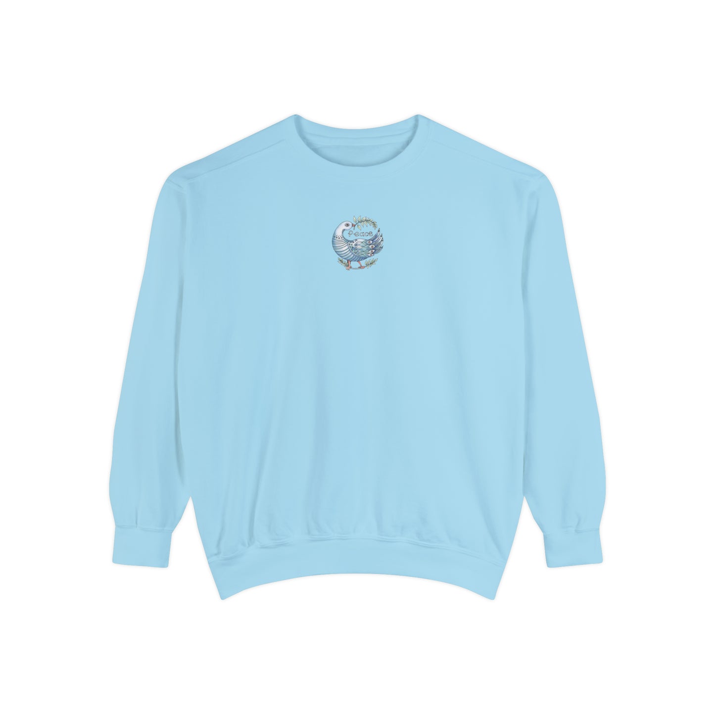 "Peace Dove" Garment-Dyed Sweatshirt