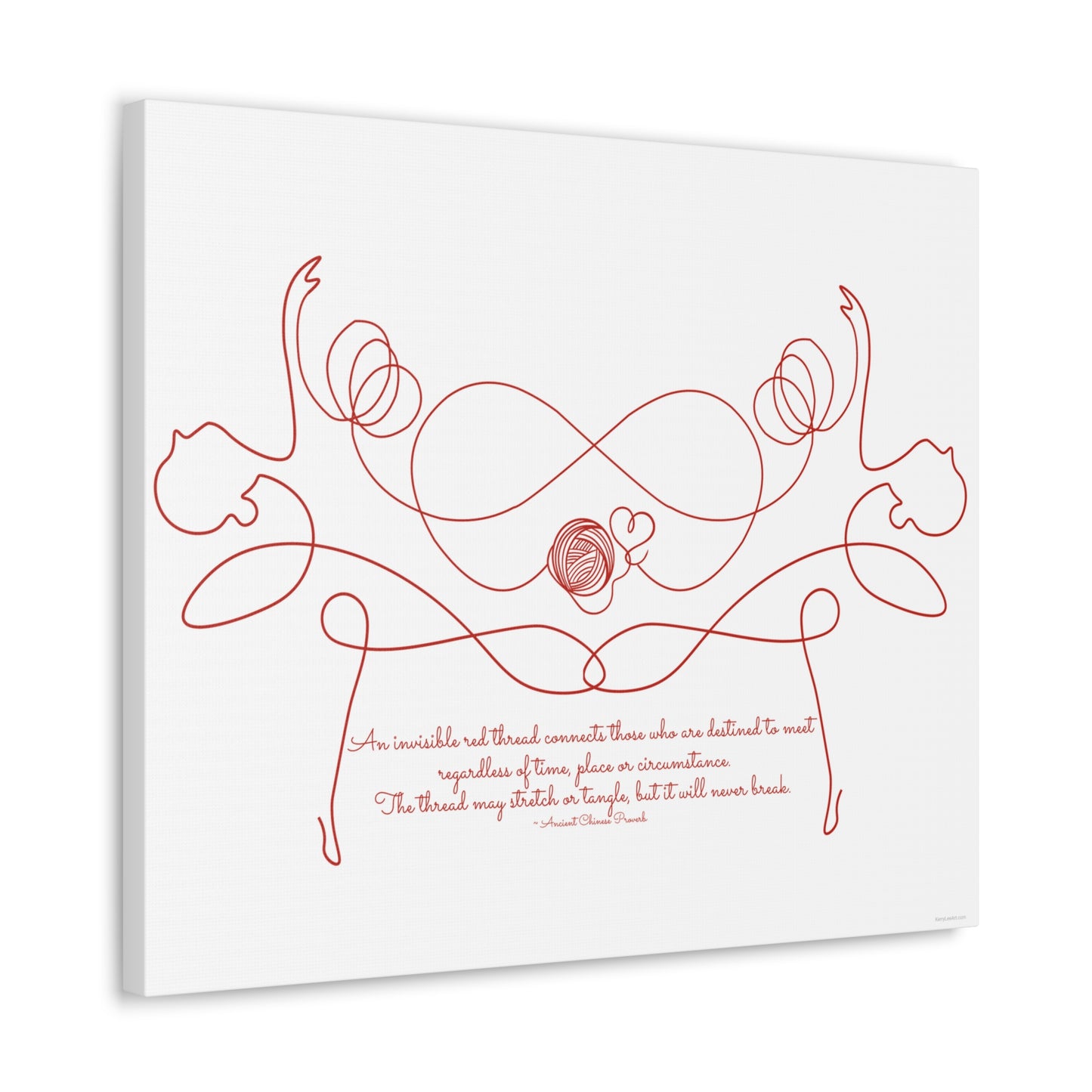 Red Thread Dancing Women Canvas, Gallery Wrap