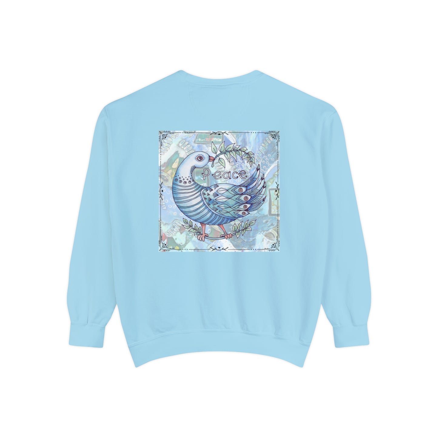 "Peace Dove" Garment-Dyed Sweatshirt