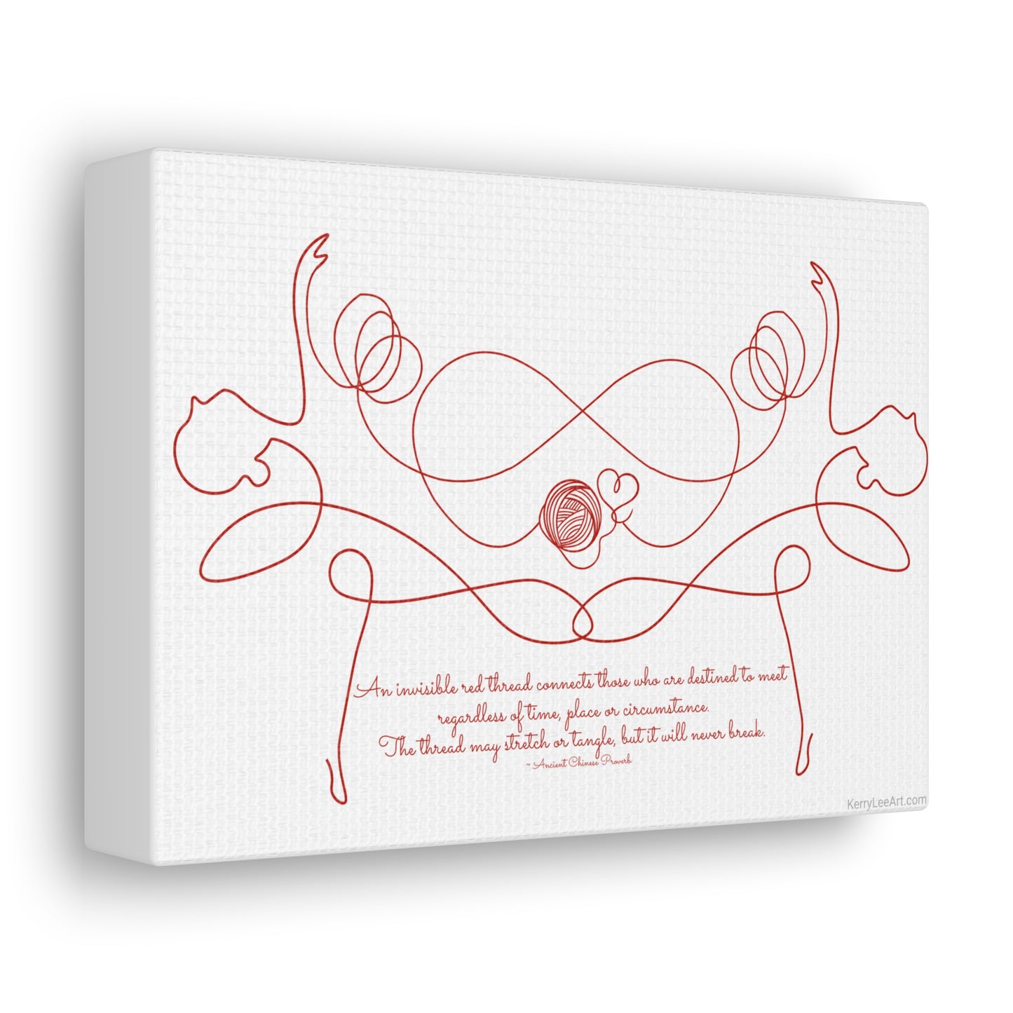 Red Thread Dancing Women Canvas, Gallery Wrap