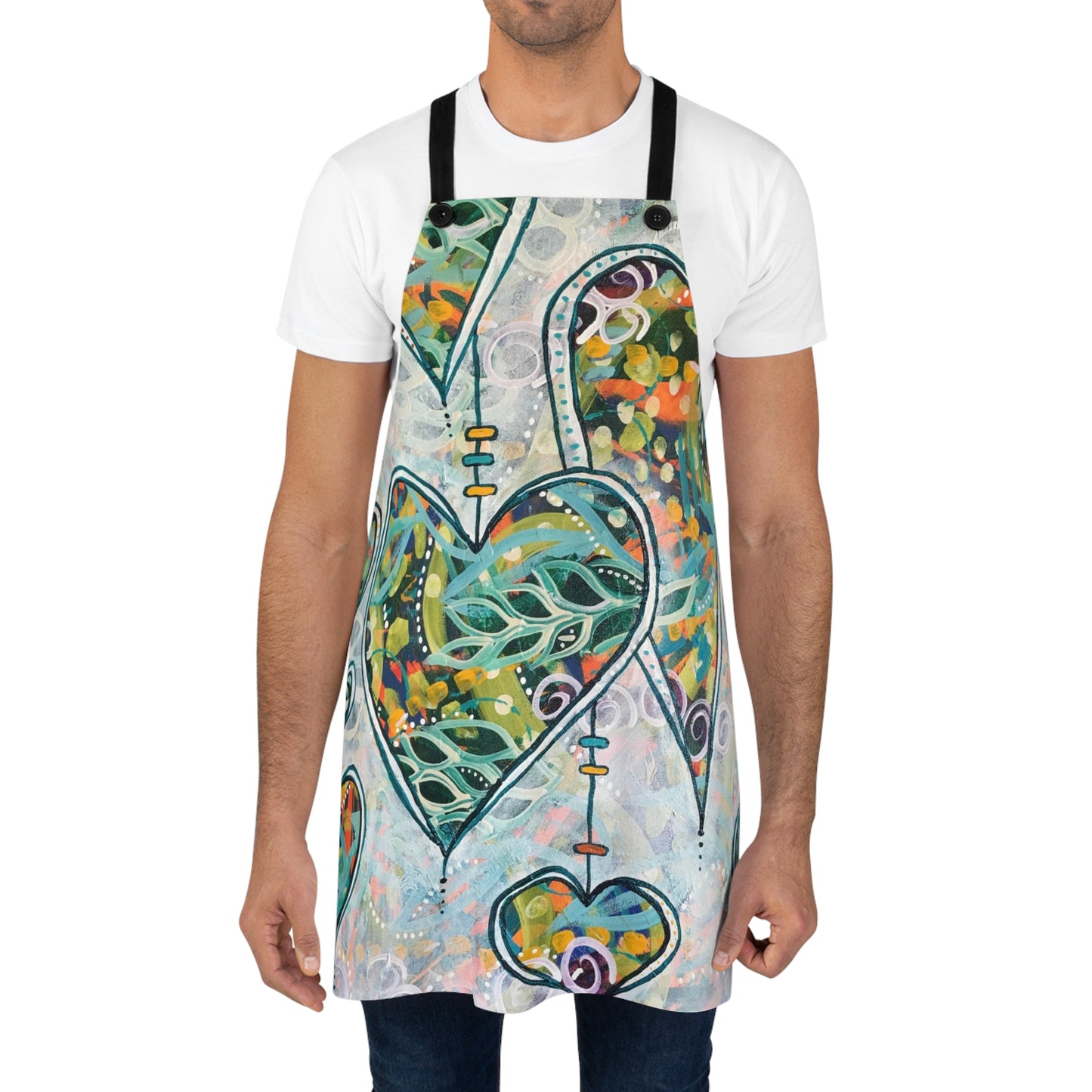 Apron: "Botanical Whimsy Hearts"