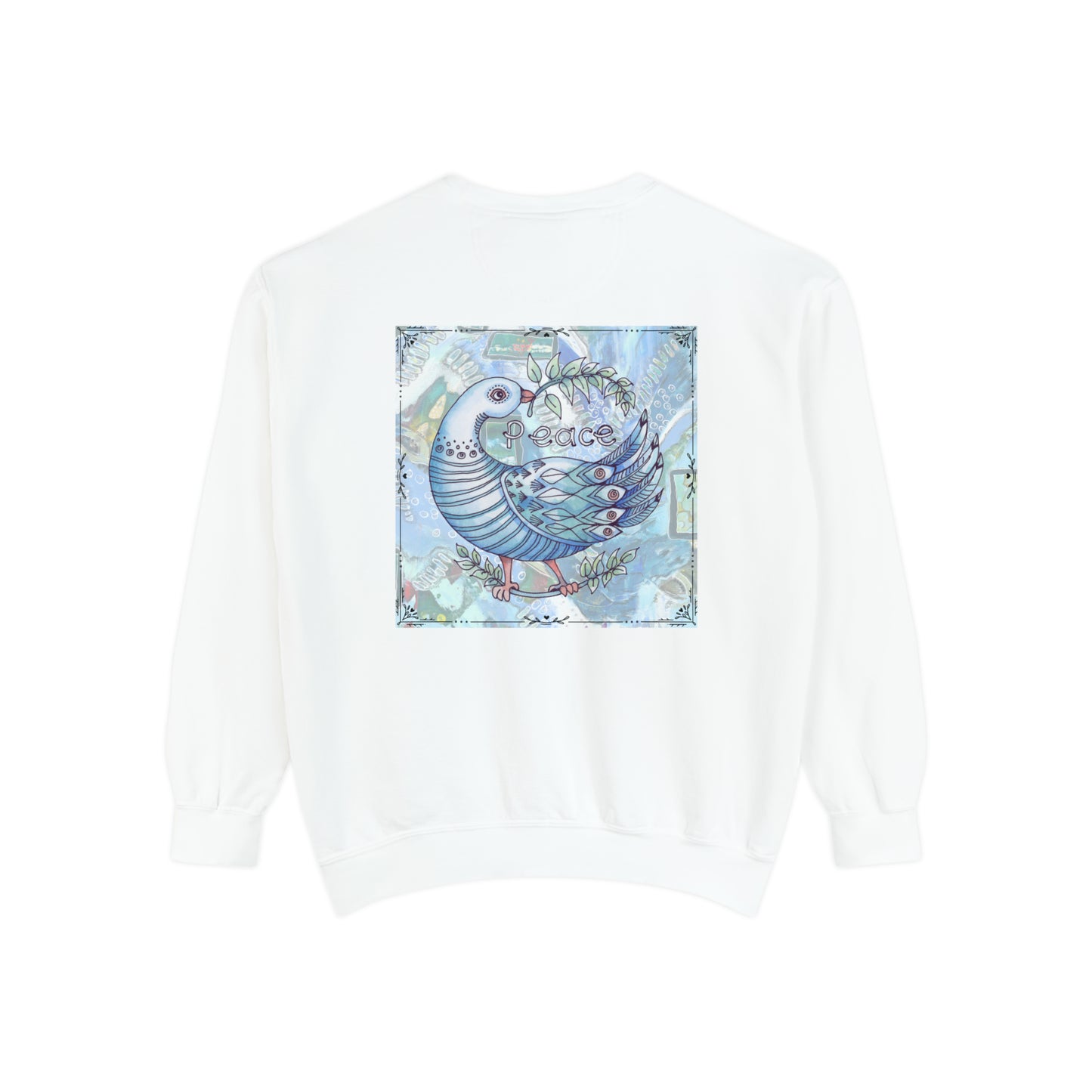"Peace Dove" Garment-Dyed Sweatshirt
