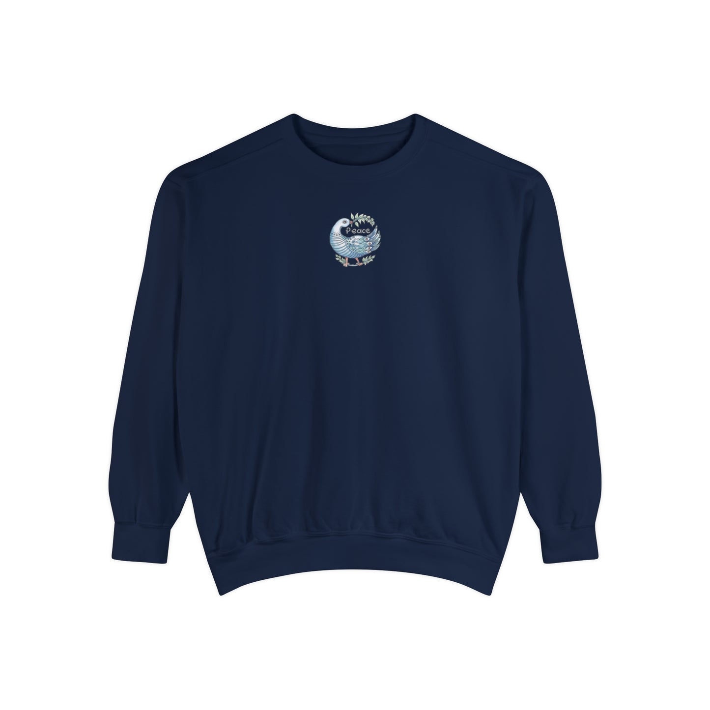 "Peace Dove" Garment-Dyed Sweatshirt