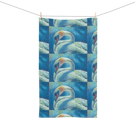 Serenity Swan Hand Towel / Tea Towel