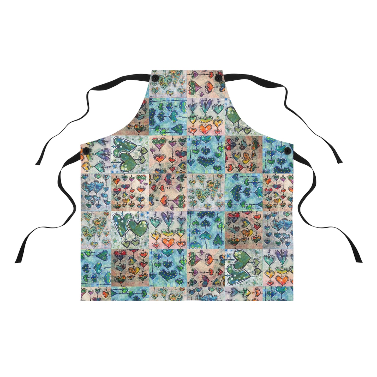 Apron: "Patchwork Whimsical Hearts"