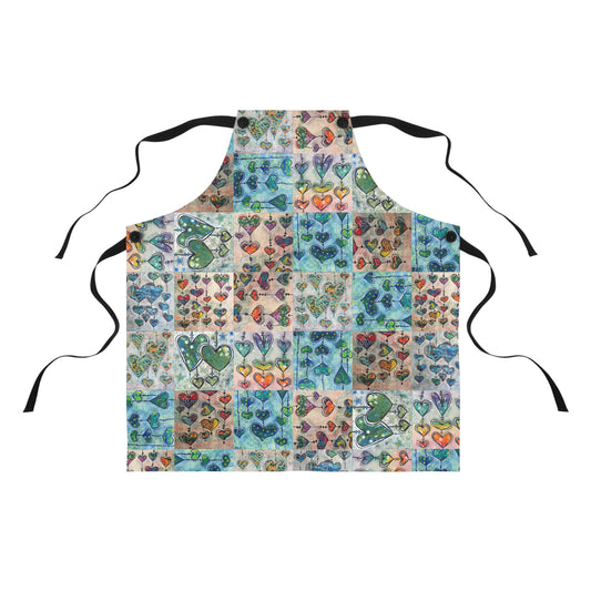 Apron: "Patchwork Whimsical Hearts"
