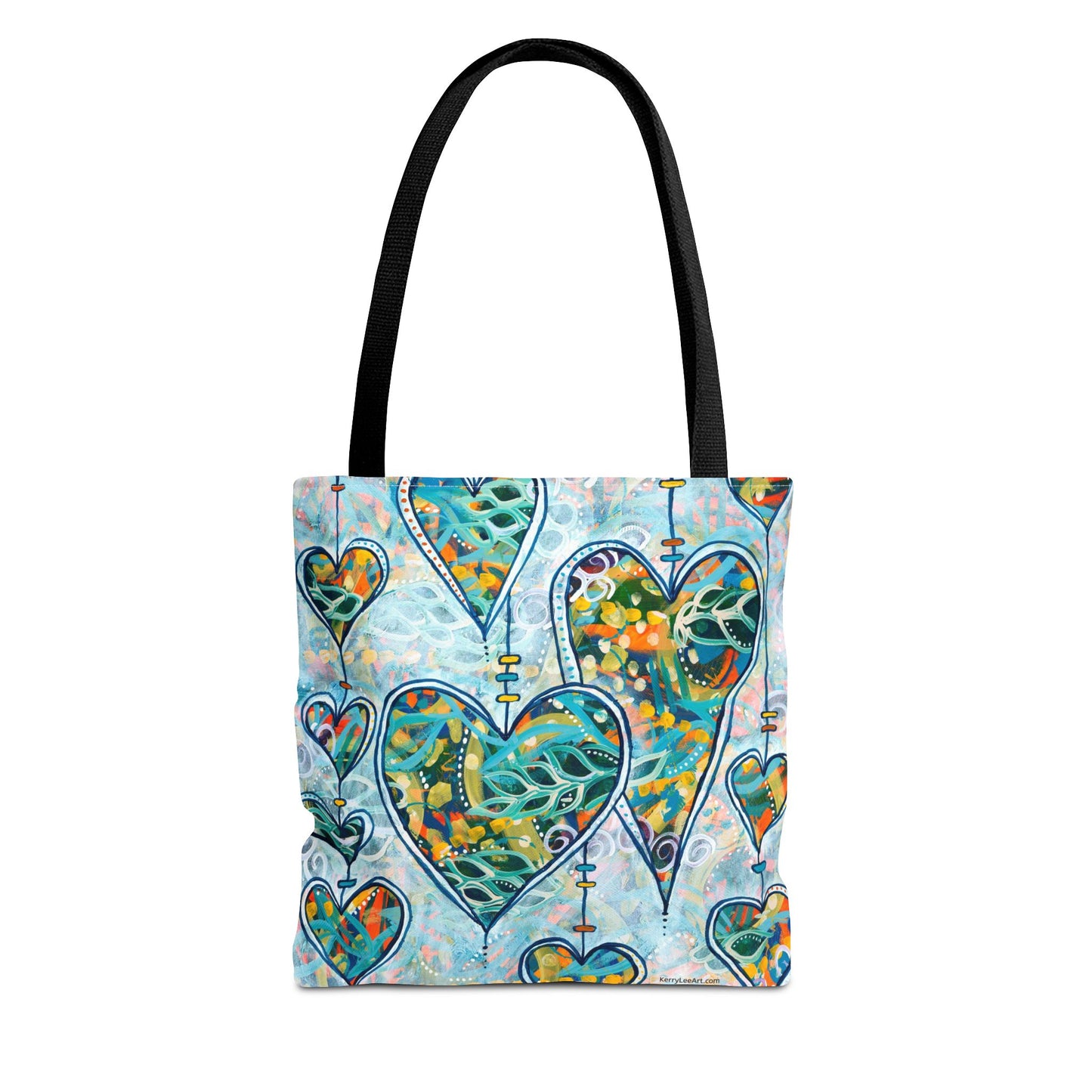 "Botanical Whimsy Hearts" Printed Tote Bag