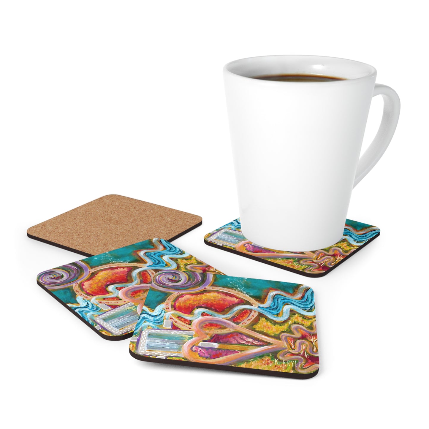 Cosmic Vibes - Corkwood Coaster Set