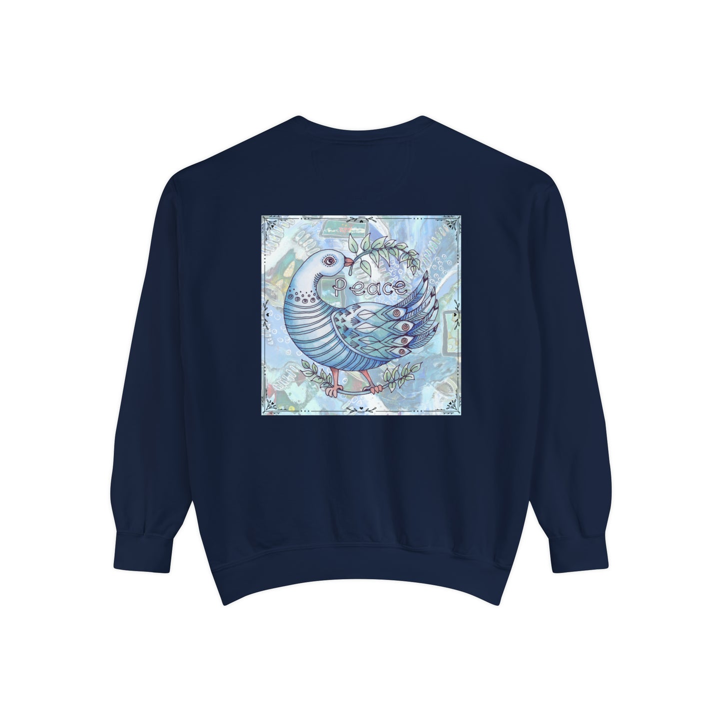 "Peace Dove" Garment-Dyed Sweatshirt