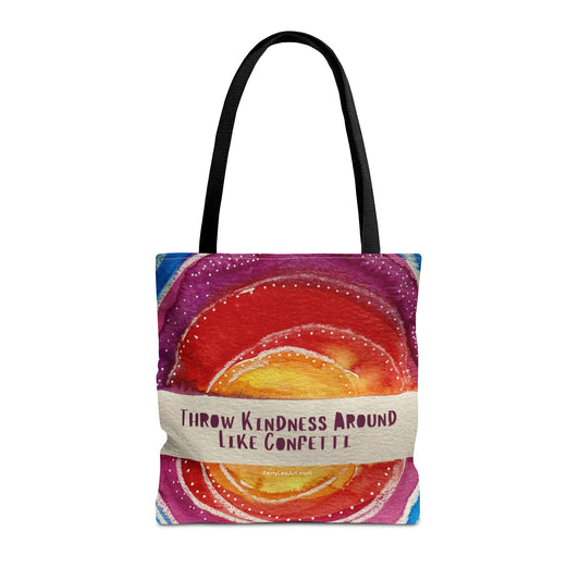 Kindness Tote Bag - 'Throw Kindness Around Like Confetti' Design by Artist Kerry Lee