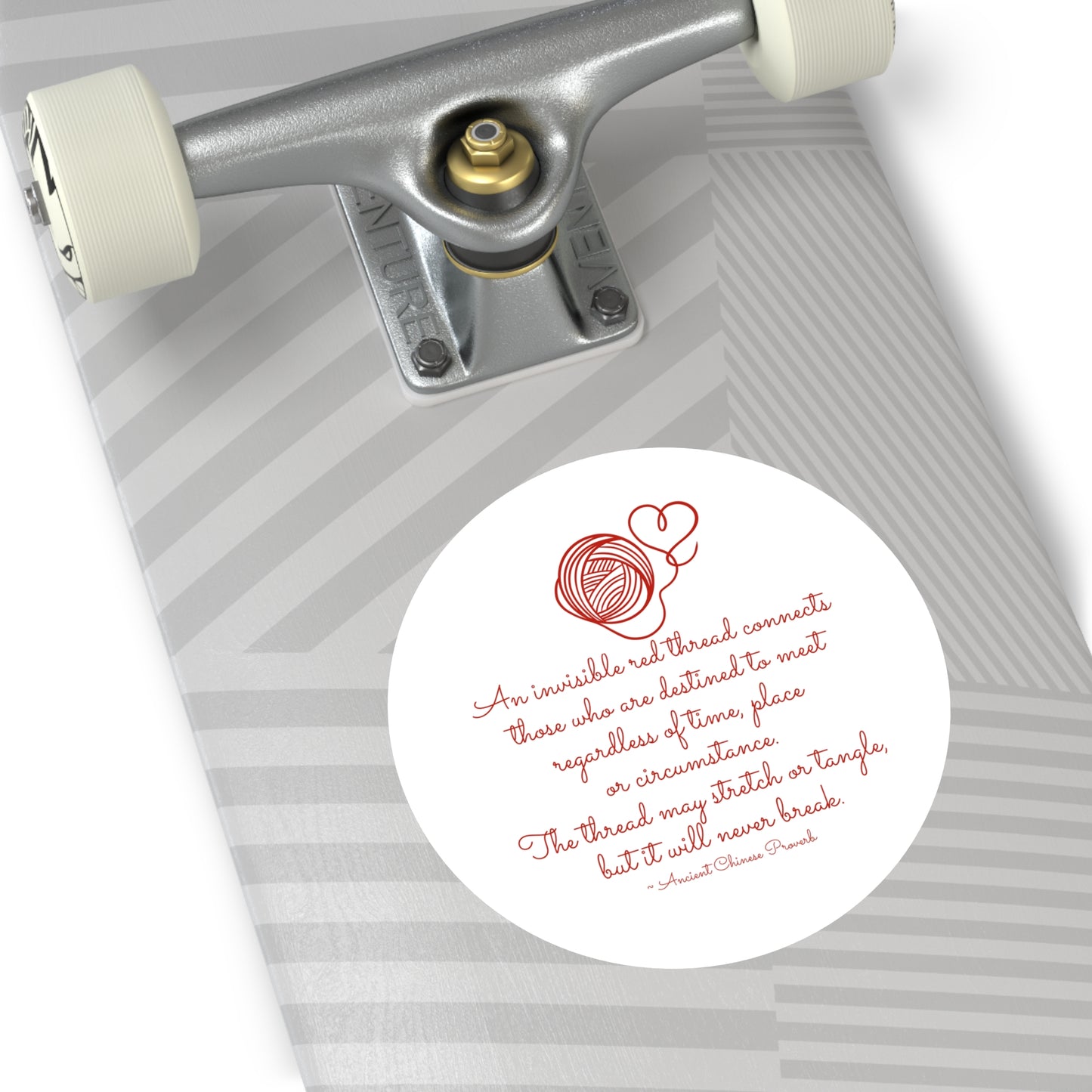 Red Thread Proverb Round Stickers, Indoor\Outdoor